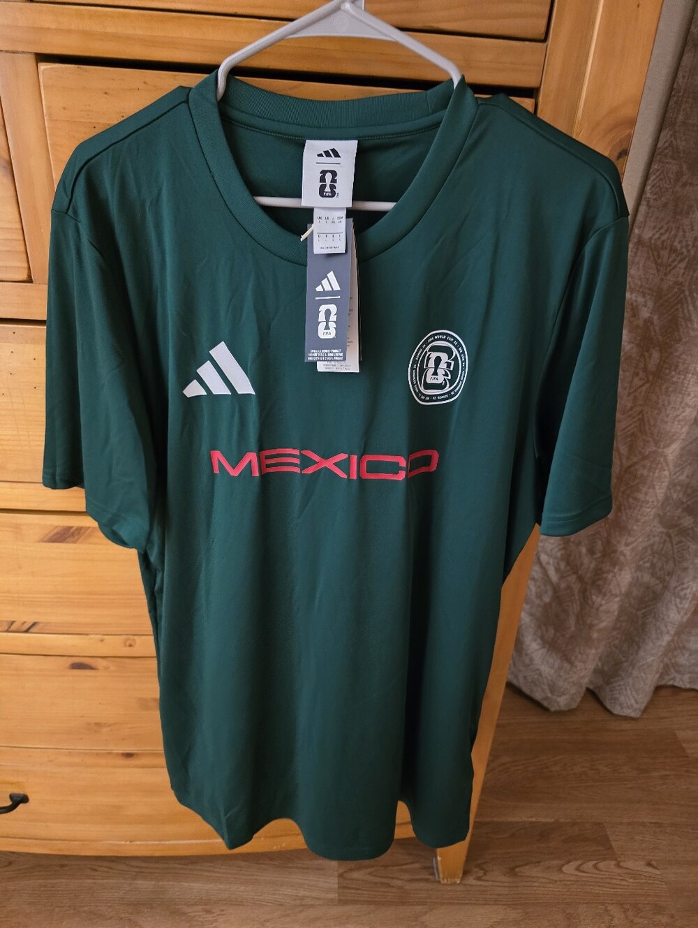 Adidas Mexico Men's Green Performance Soccer Jersey Size Large NWT